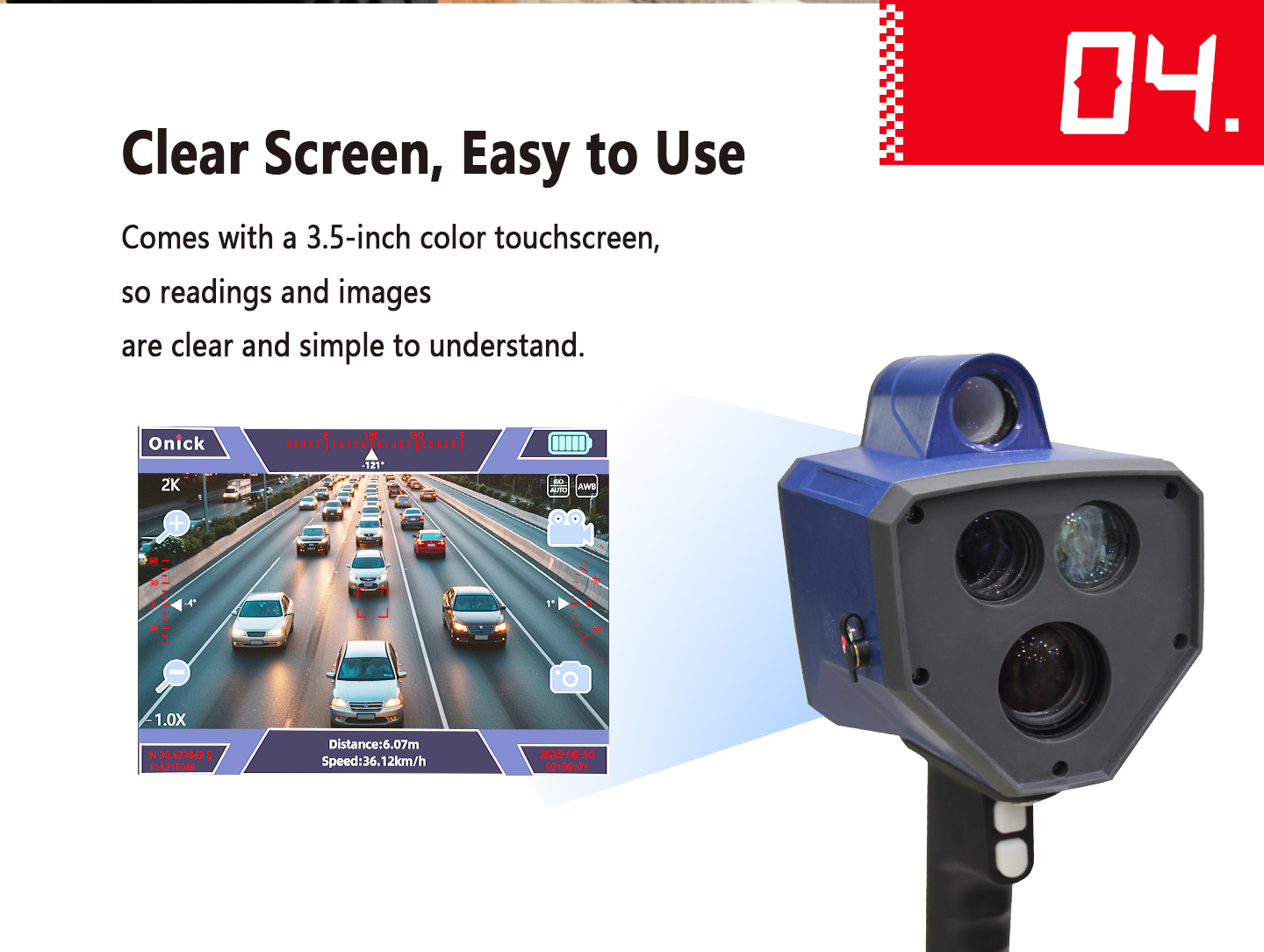 LS350 Handheld Laser Speed ​​Meter with Printing Function